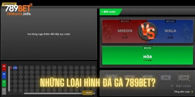 Khám phá những loại hình cá cược tại đá gà 789bet