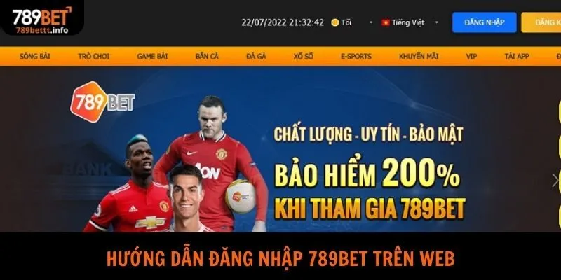 Hướng dẫn đăng nhập 789bet trên web